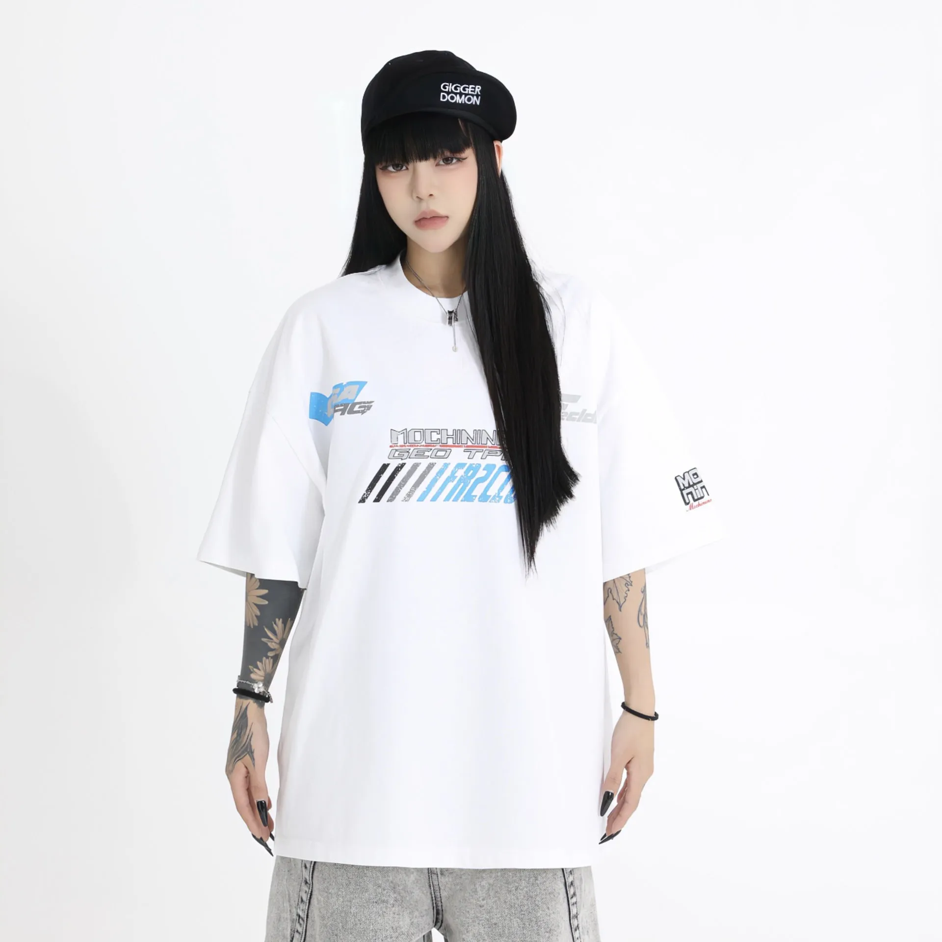 Racing style lettering print TEE-D522 | Inspanda