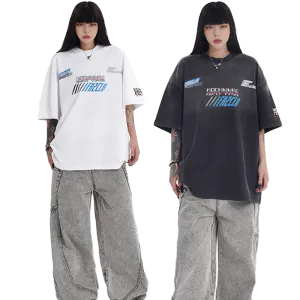 Racing style lettering print TEE-D522 | Inspanda