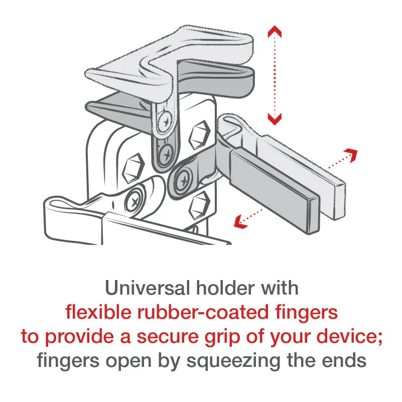 RAM Handlebar U-Bolt Mount with Universal Finger-Grip Cradle (RAM-B-149Z-UN4U)
