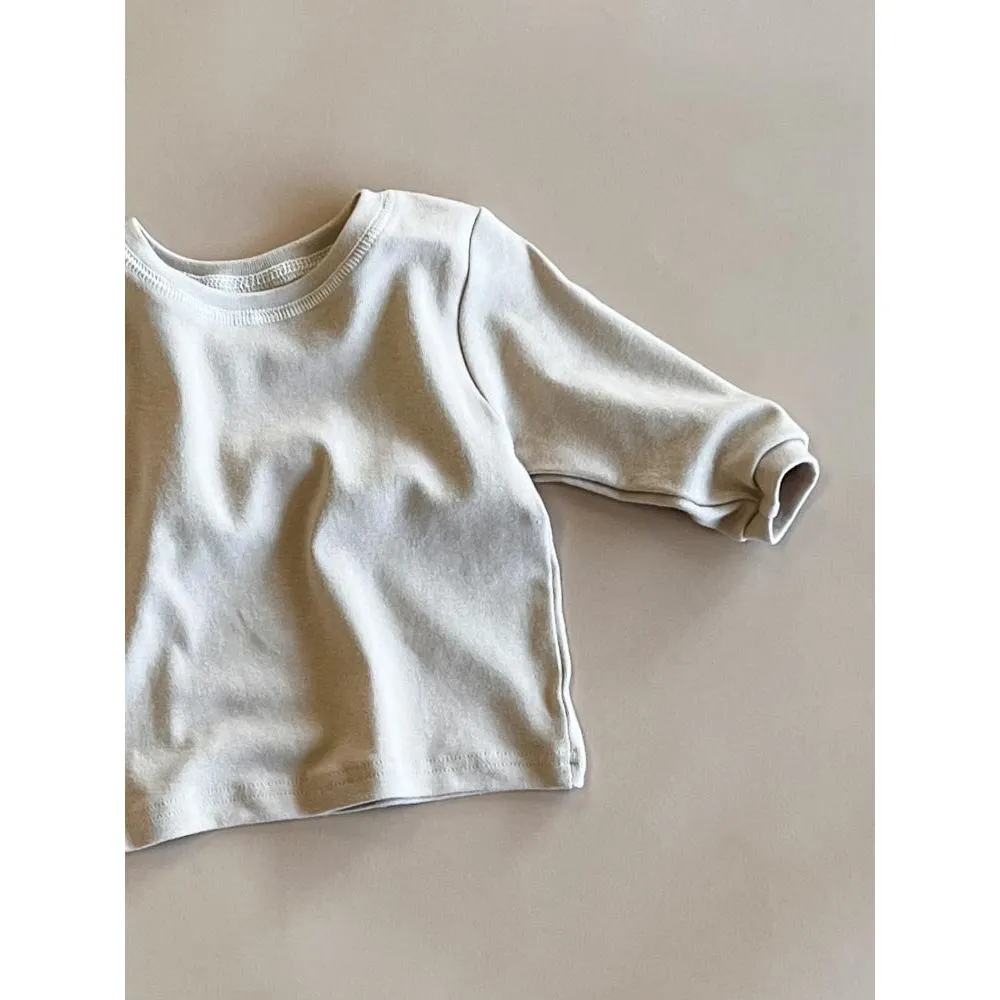 Reese Solid Tee | Beige