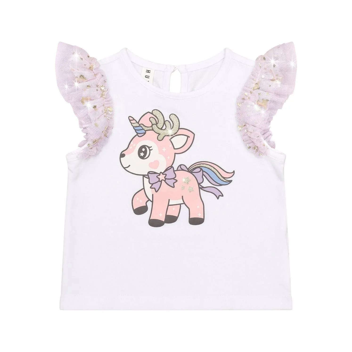 Reindeer Tulle Sleeve T-Shirt