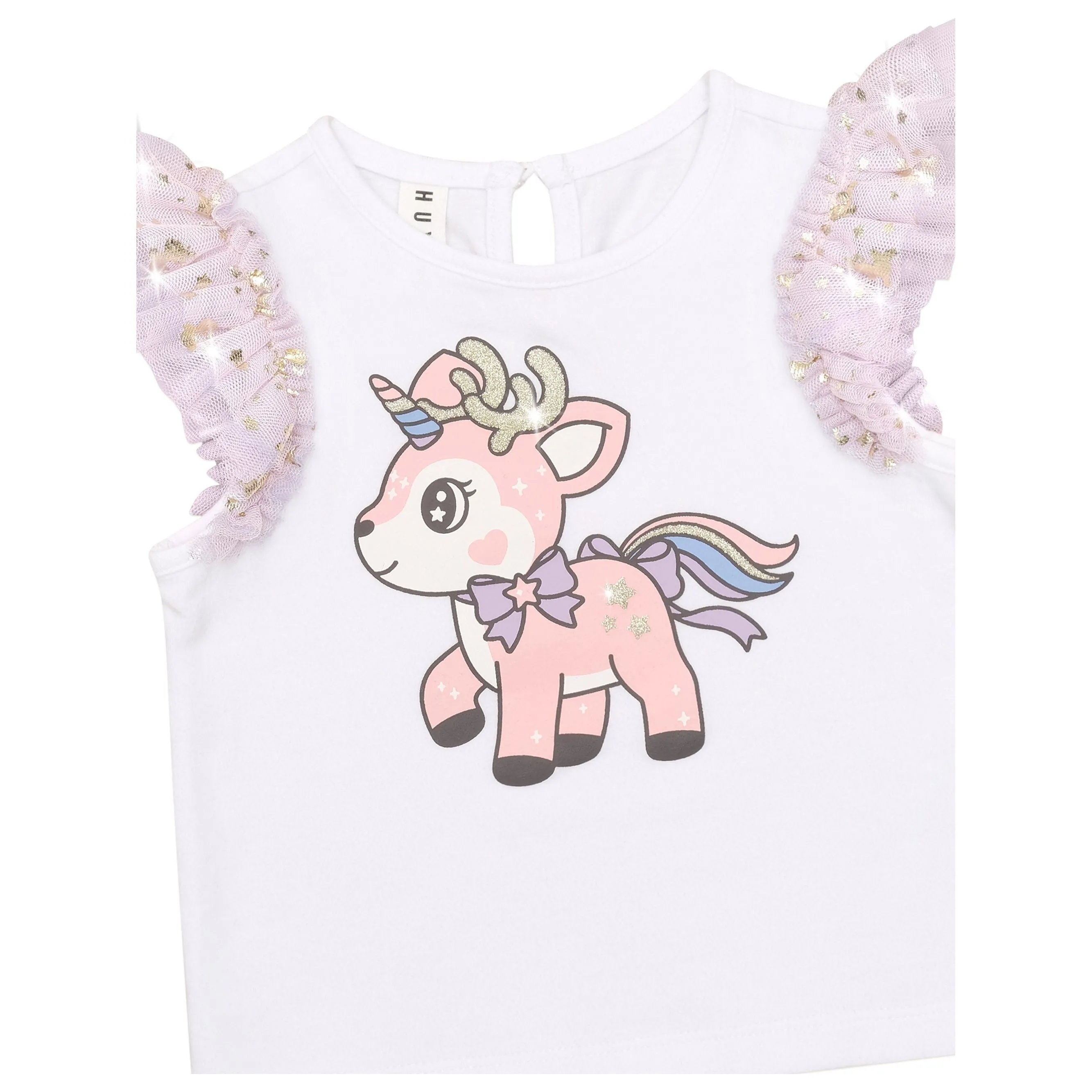 Reindeer Tulle Sleeve T-Shirt