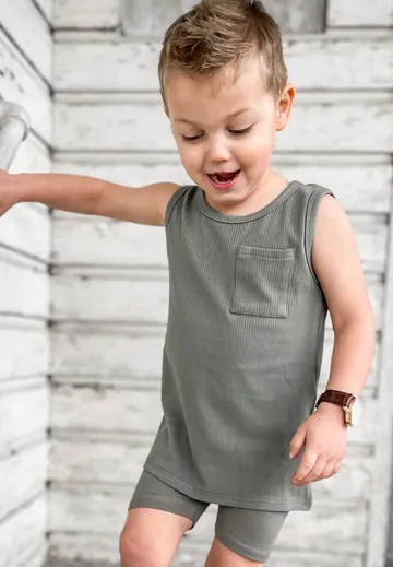 RIBBED TANK - FERN