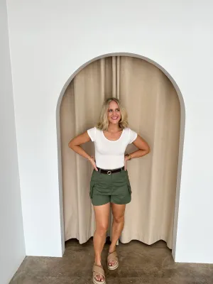 Riley Shorts -Khaki green