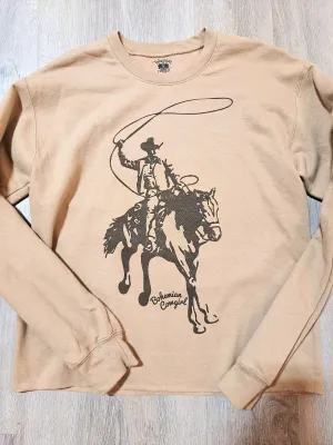 Ropin' Cowboy Silhouette Sweatshirt - WS