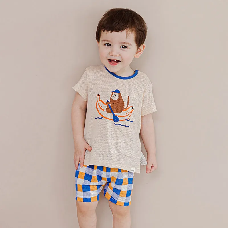 Rowing Monkey Short Sleeves Set (Mesh) 2309C10
