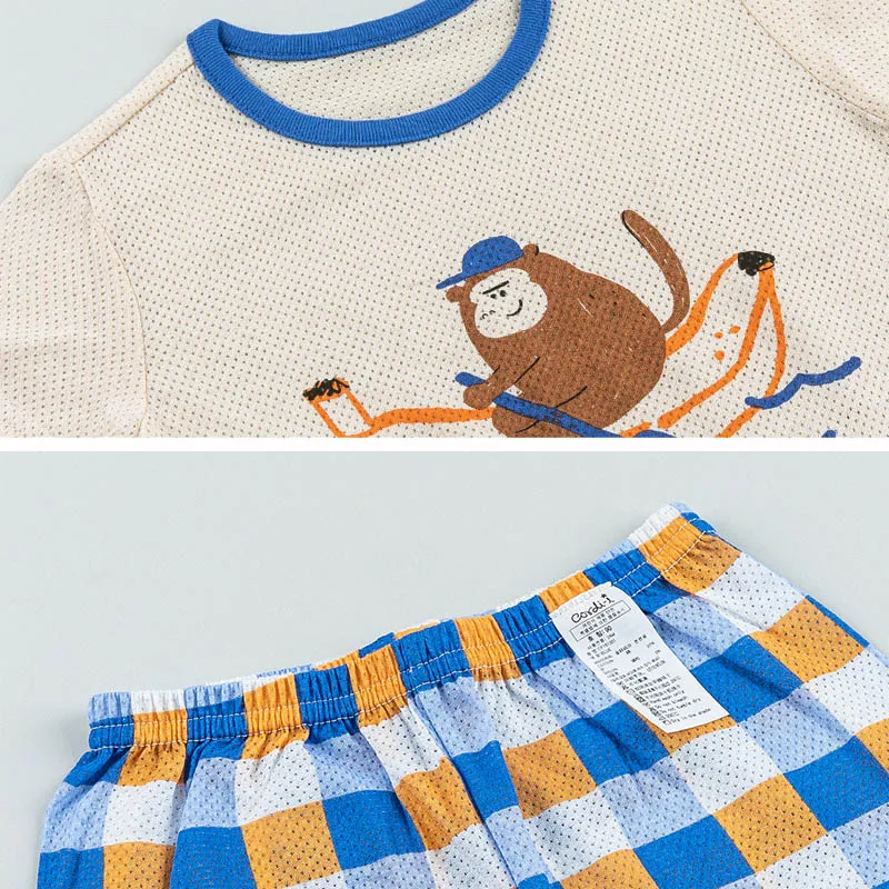 Rowing Monkey Short Sleeves Set (Mesh) 2309C10