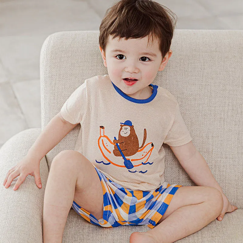 Rowing Monkey Short Sleeves Set (Mesh) 2309C10