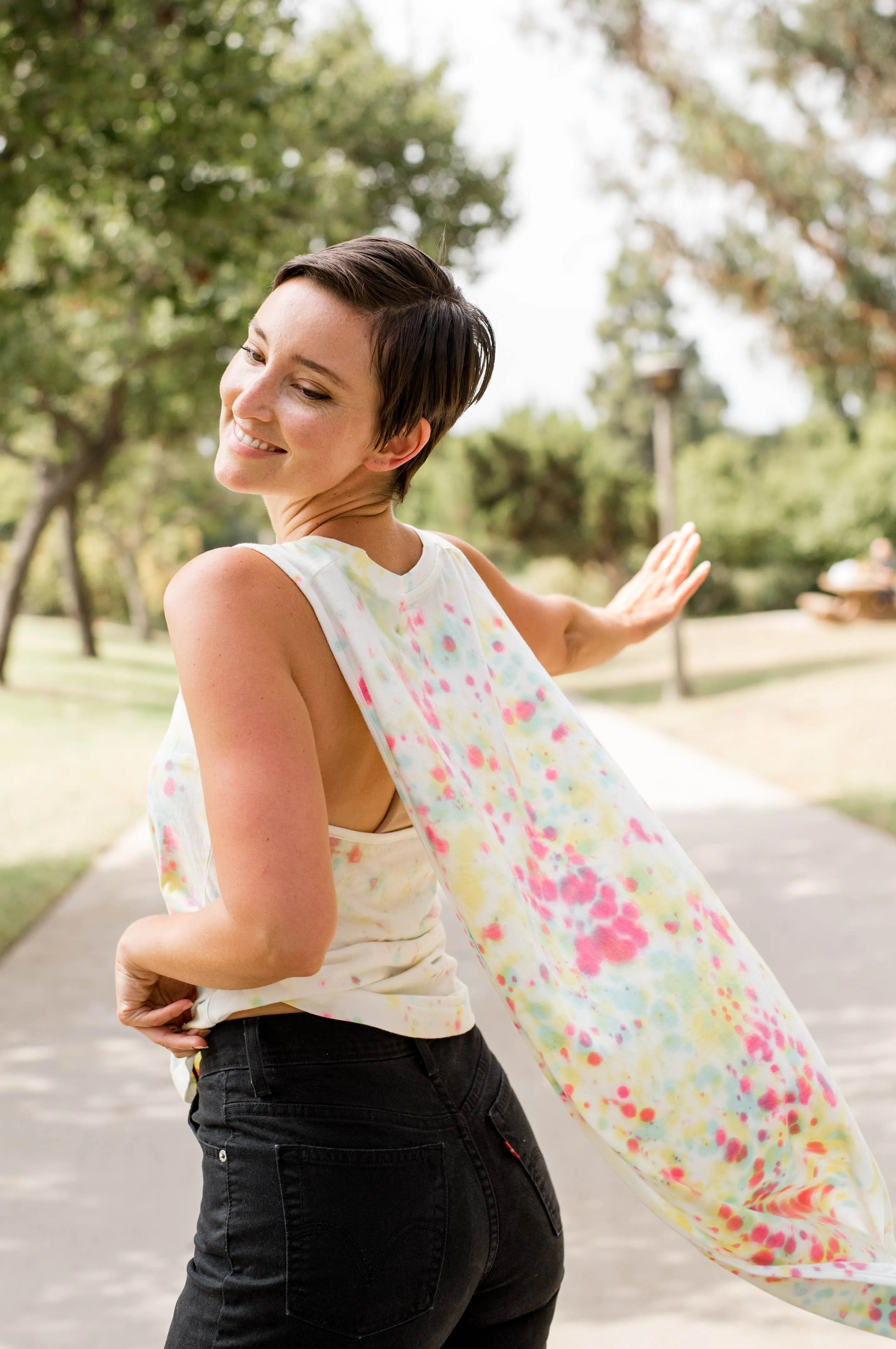 Roxi Tye Dye Cape Tank