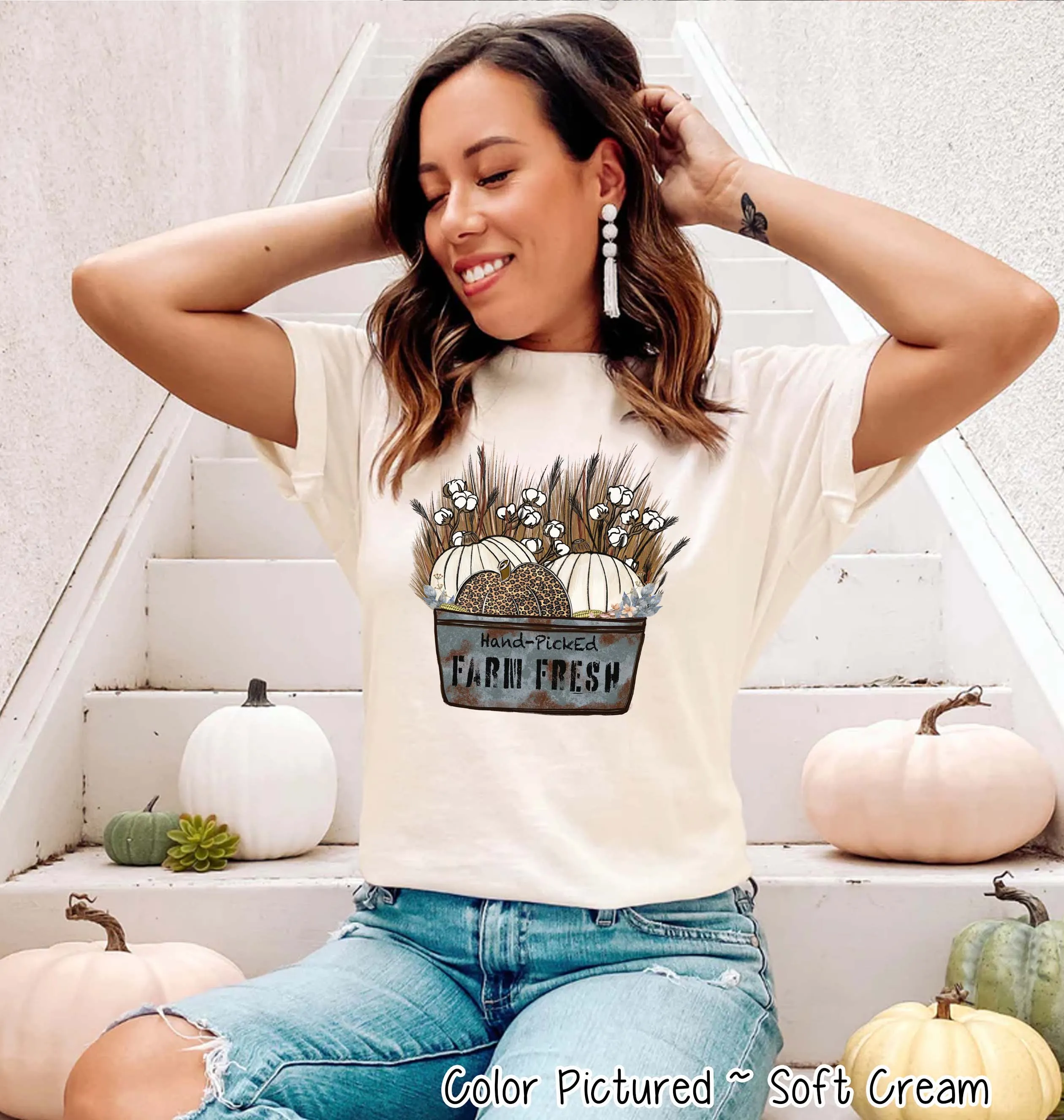 Rustic Farm Fresh Pumpkins Fall Thanksgiving Tee