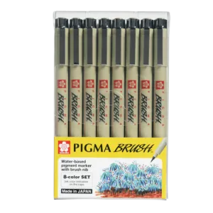 Sakura Pigma Brush 8 Colour Set