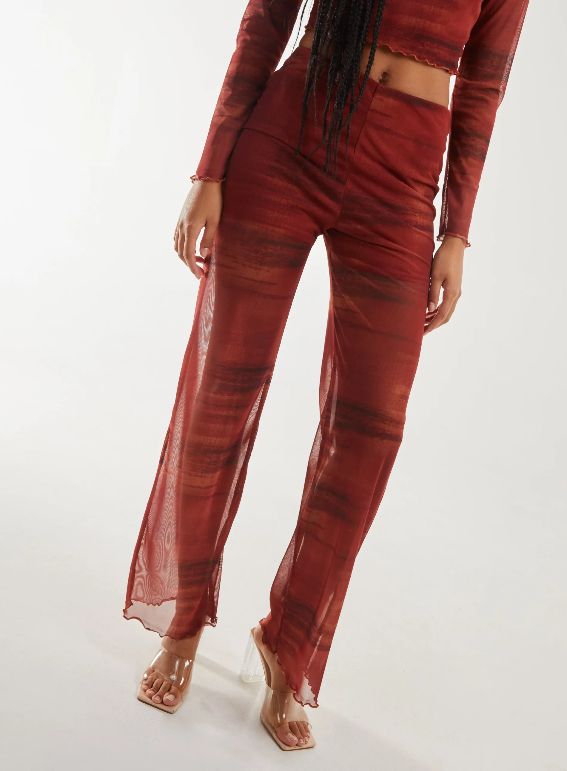 Saturn Mesh Flare Trousers