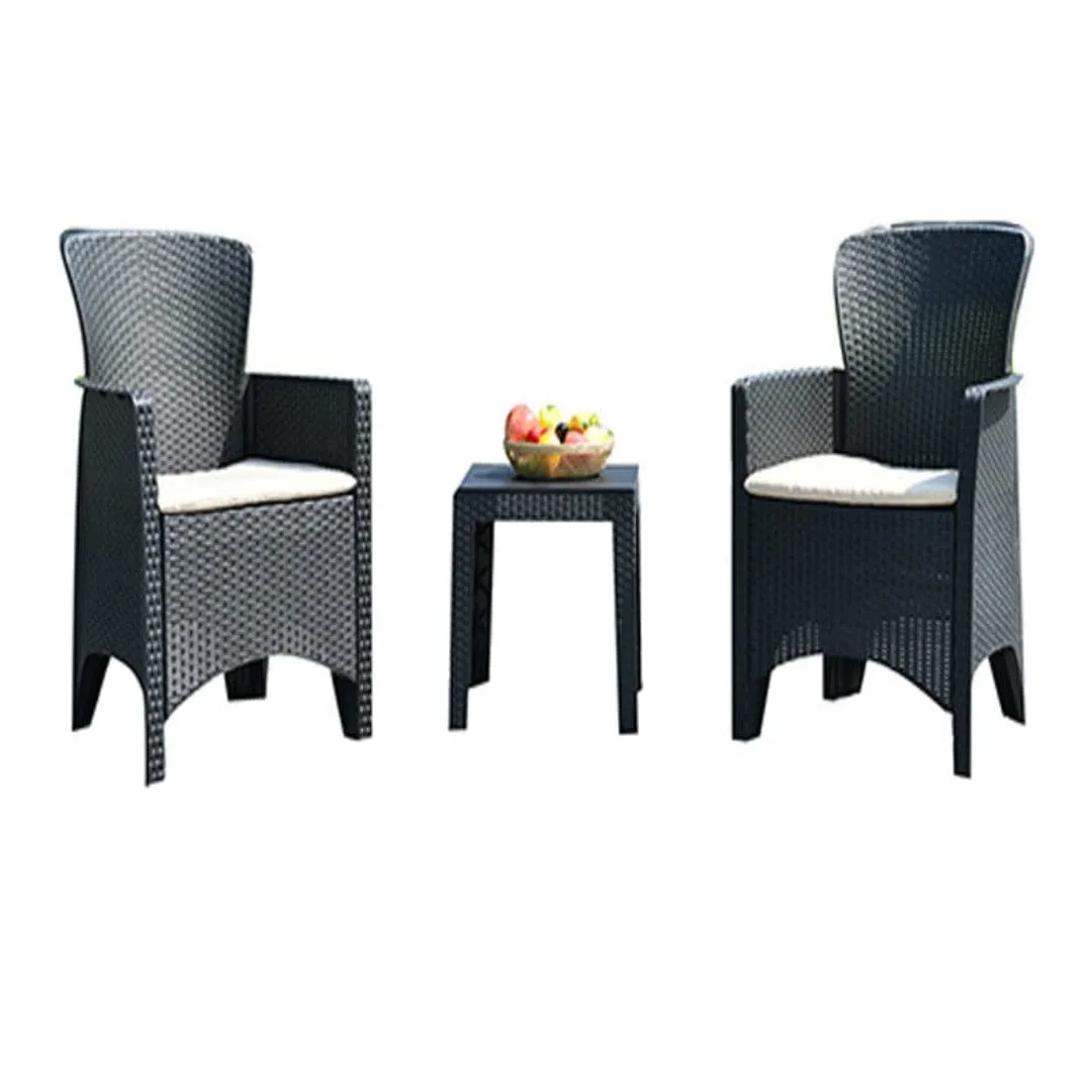Seagull Table & Chair Set 2 Seater Grey