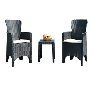 Seagull Table & Chair Set 2 Seater Grey