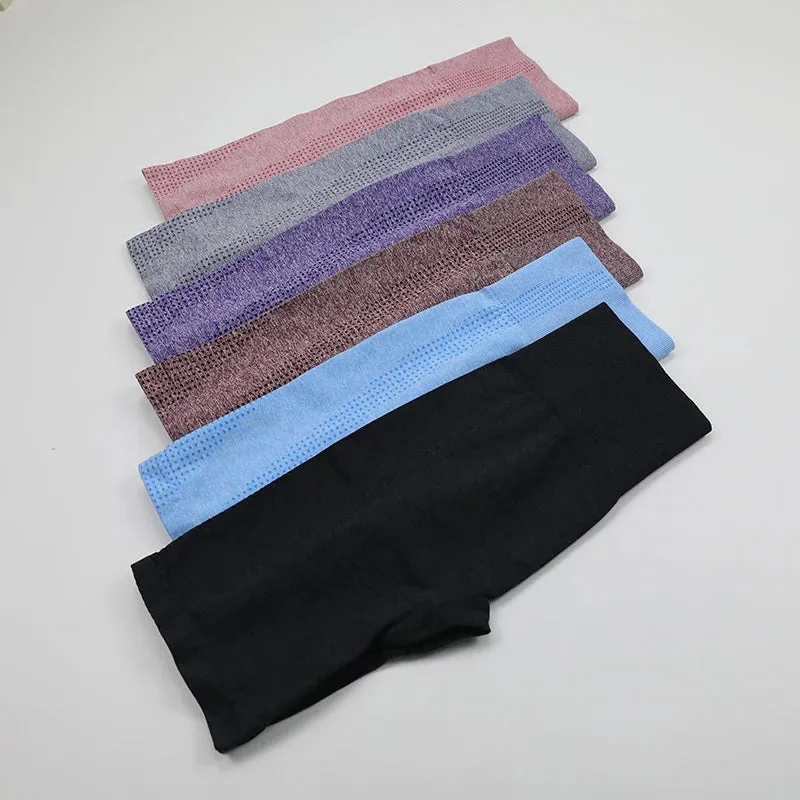 Seamless High Waisted Biker Shorts for Women - Hip Push Up Fitness Workout Shorts, 8-inch Inseam Yoga Running Legging Shorts