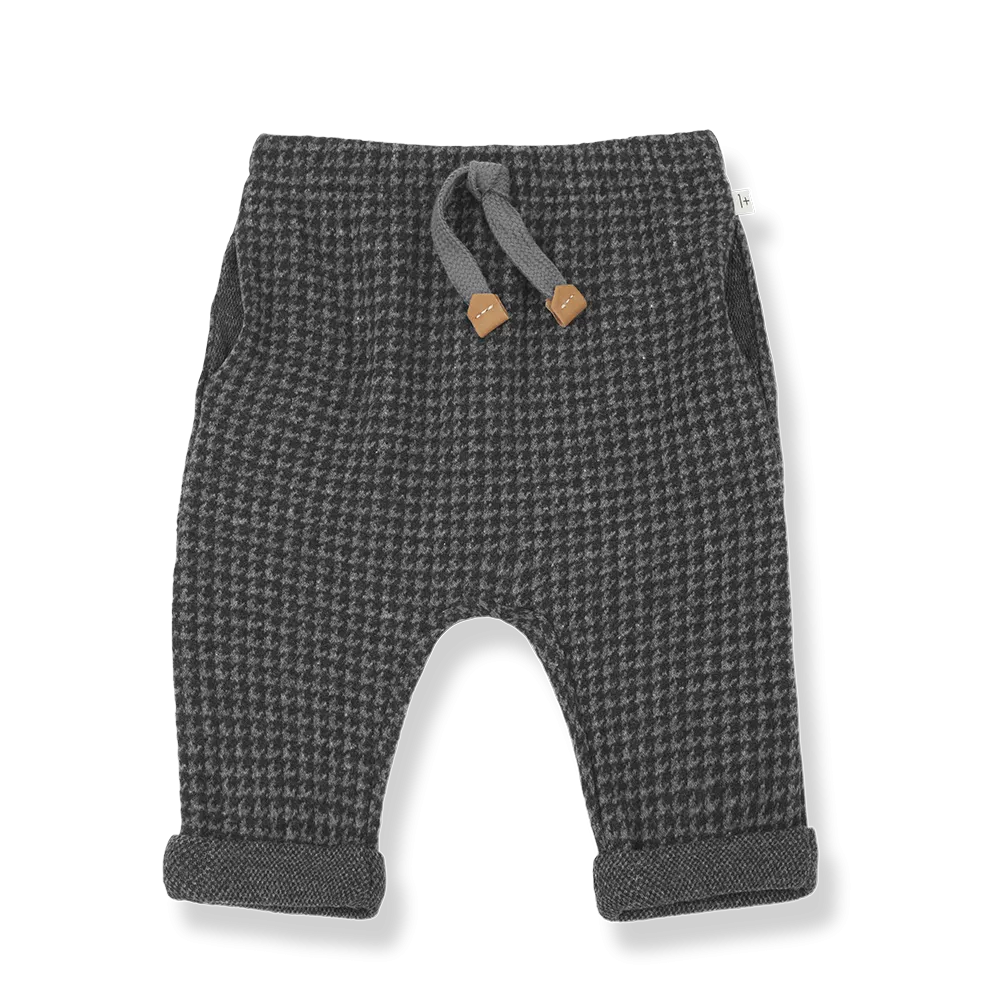 Sebastia Anthracite Houndstooth Pant