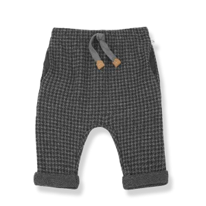 Sebastia Anthracite Houndstooth Pant