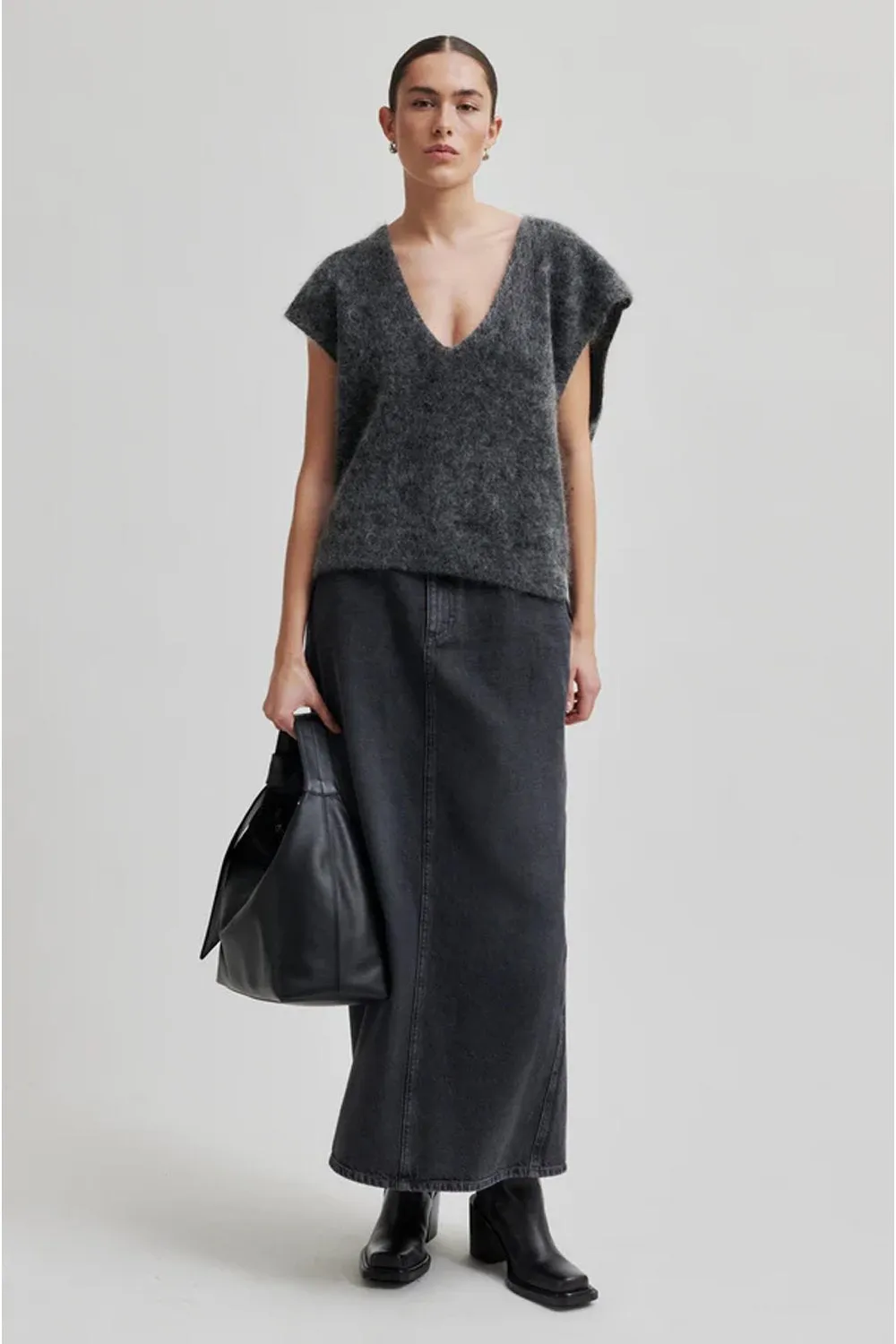 Second Female - Camryn Knit Vest Volcanic Ash
