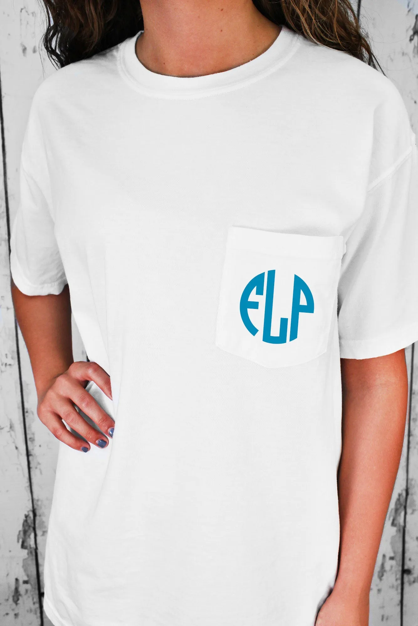 Shades of Neutral Comfort Colors Adult Ring-Spun Cotton Pocket Tee *Personalize It