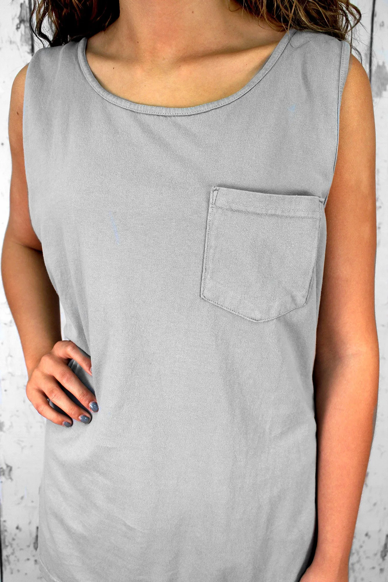 Shades of Neutral Comfort Colors Pocket Tank *Personalize It