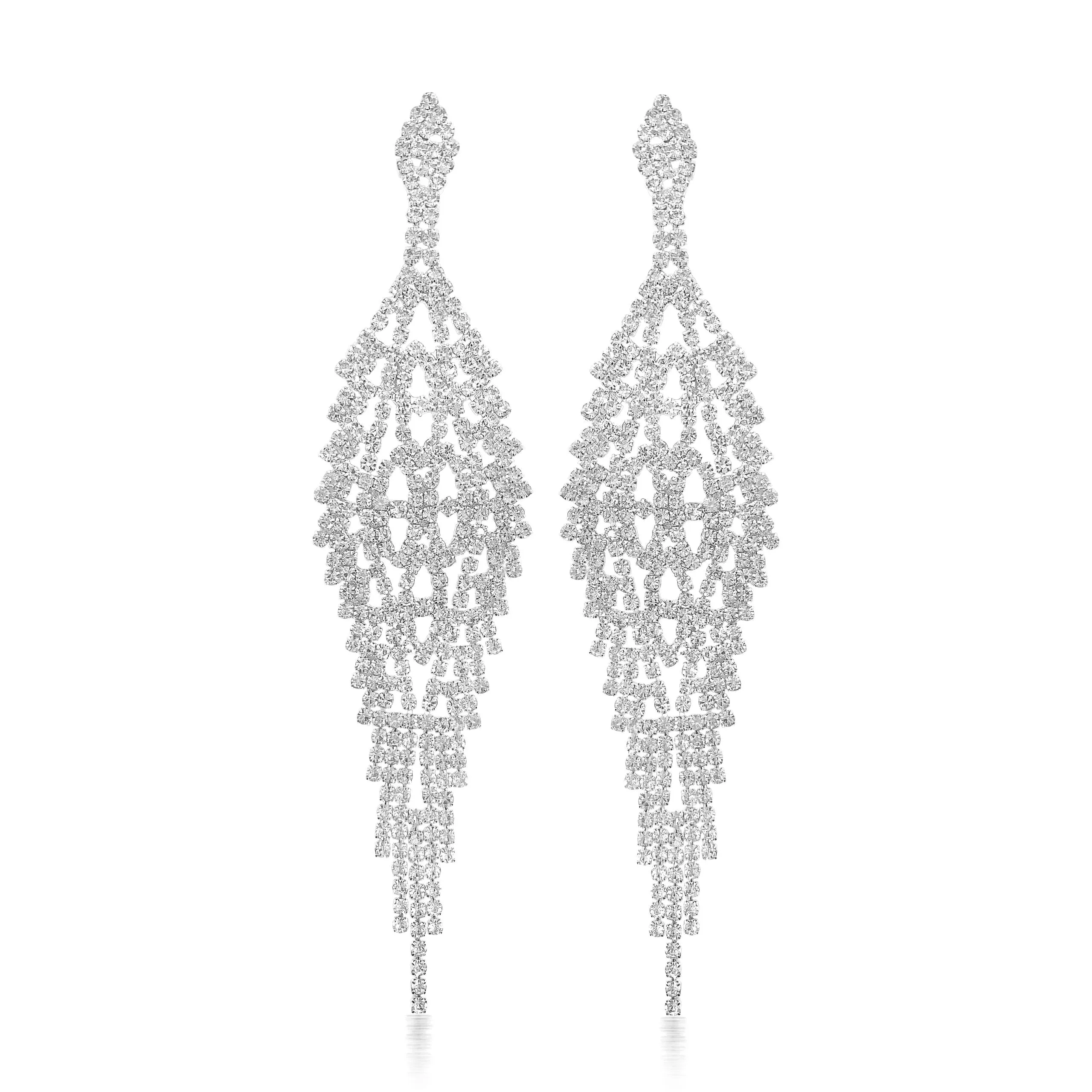 SHARR - clear silver 4 piece rhinestone jewelry set