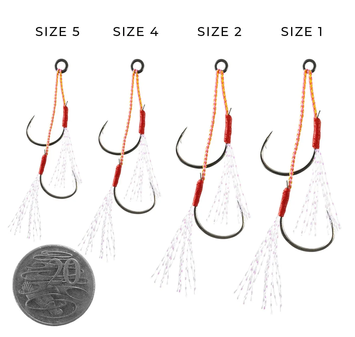 Shinto Pro Micro Ultra Light Offset Doubles Assist Hooks