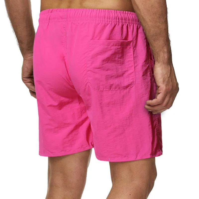 Short de plage uni simple vintage