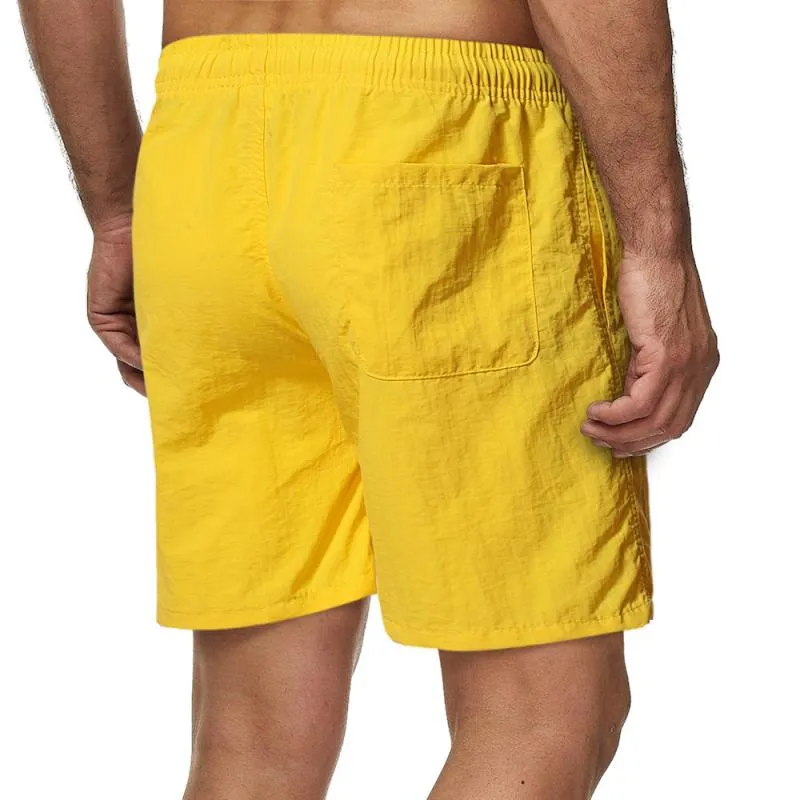 Short de plage uni simple vintage