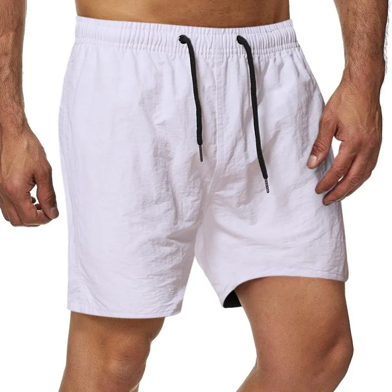 Short de plage uni simple vintage