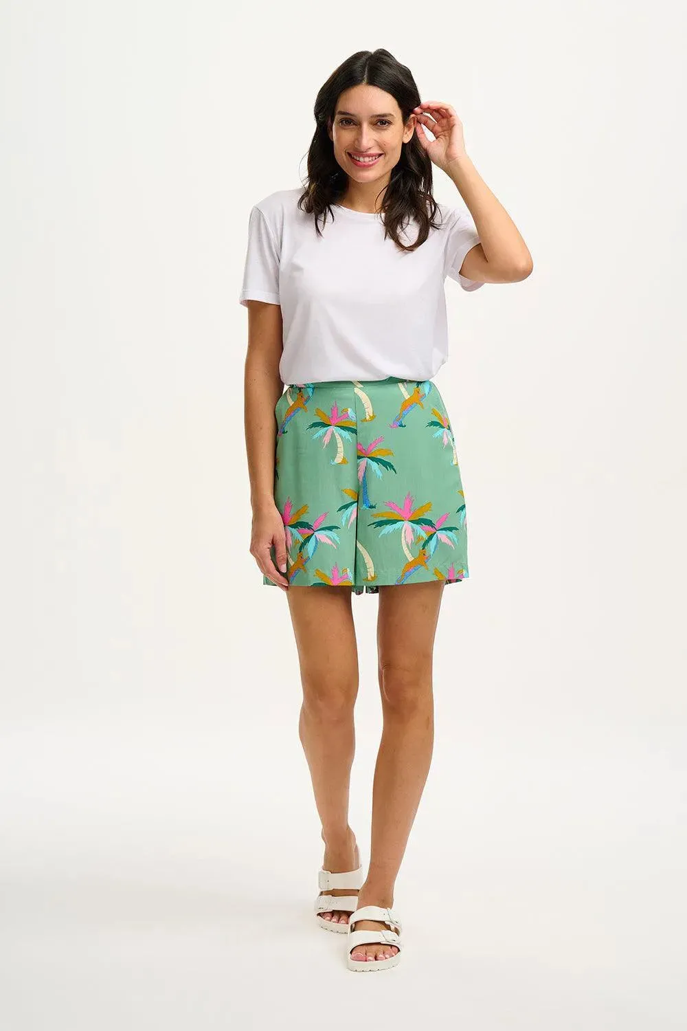 Shorts Sugarhill Enola Green Rainbow Palms