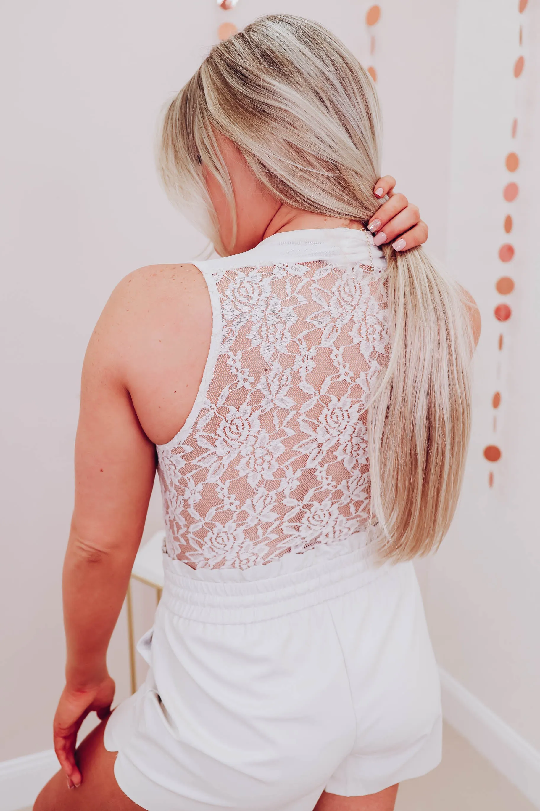 Show A Little Back Bodysuit - Cream