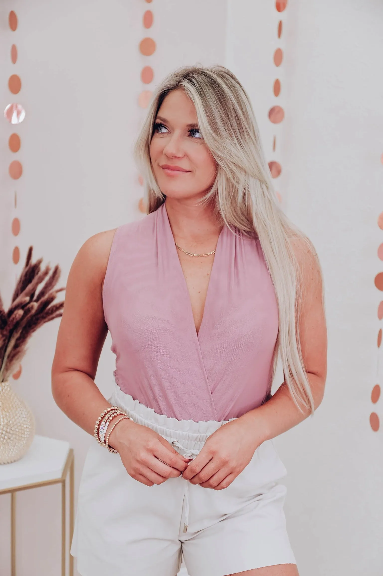 Show A Little Back Bodysuit - Rose