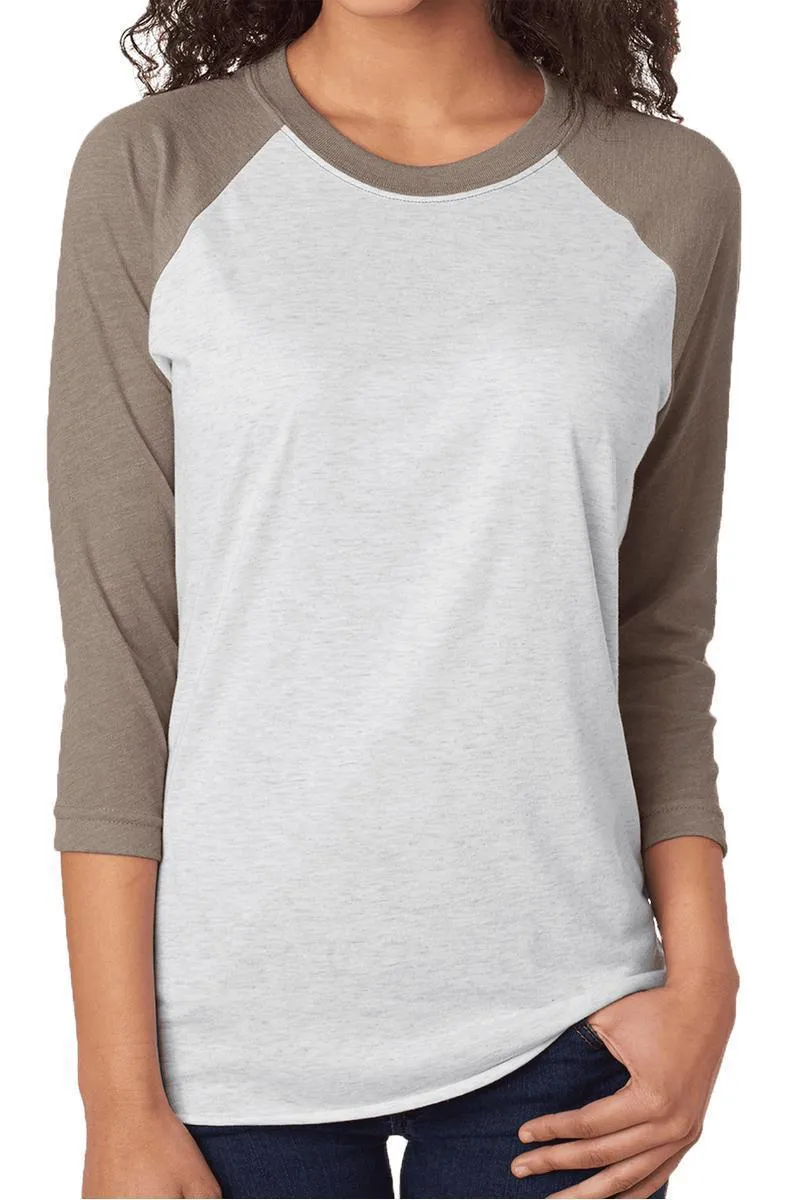 Sketch Farm Fresh Christmas Trees Tri-Blend Unisex 3/4 Raglan