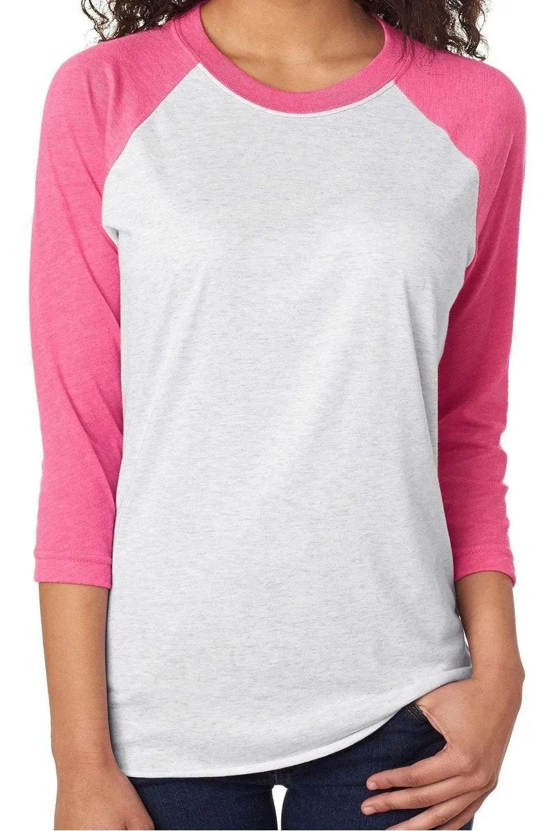 Sketch Farm Fresh Christmas Trees Tri-Blend Unisex 3/4 Raglan