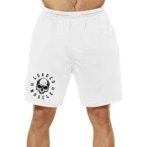 Skull Mesh Shorts - White