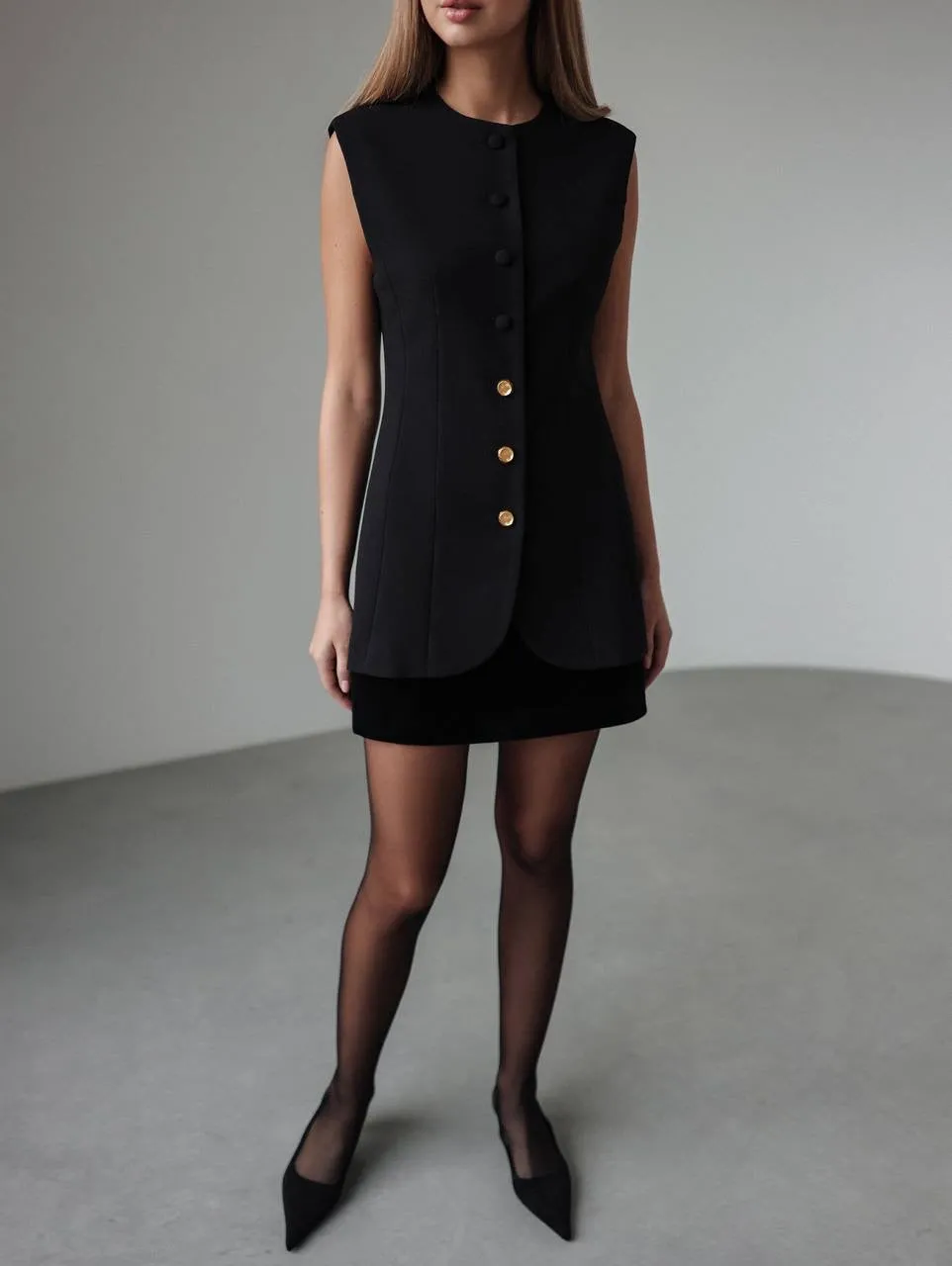 Sleeveless Tailored Vest