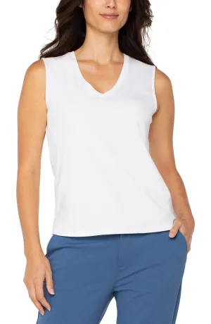 Sleeveless V Knit Top