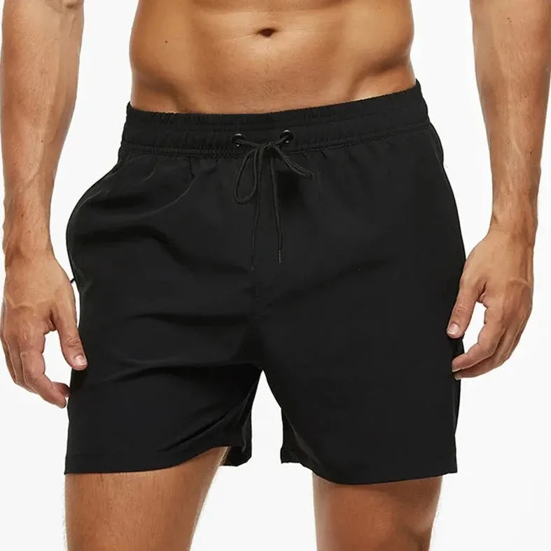 Solid Color Pocketed Board Shorts