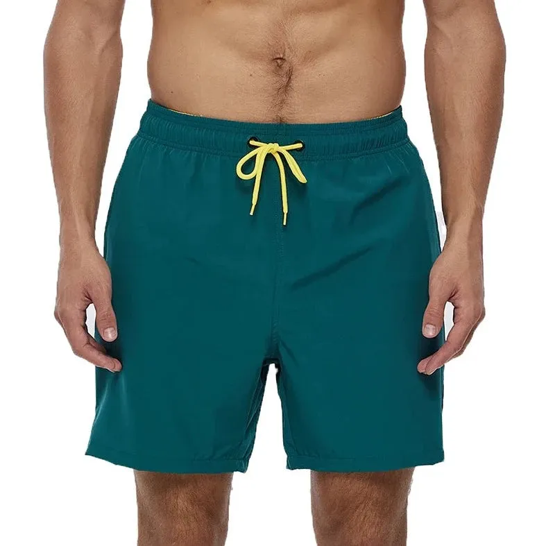 Solid Color Pocketed Board Shorts