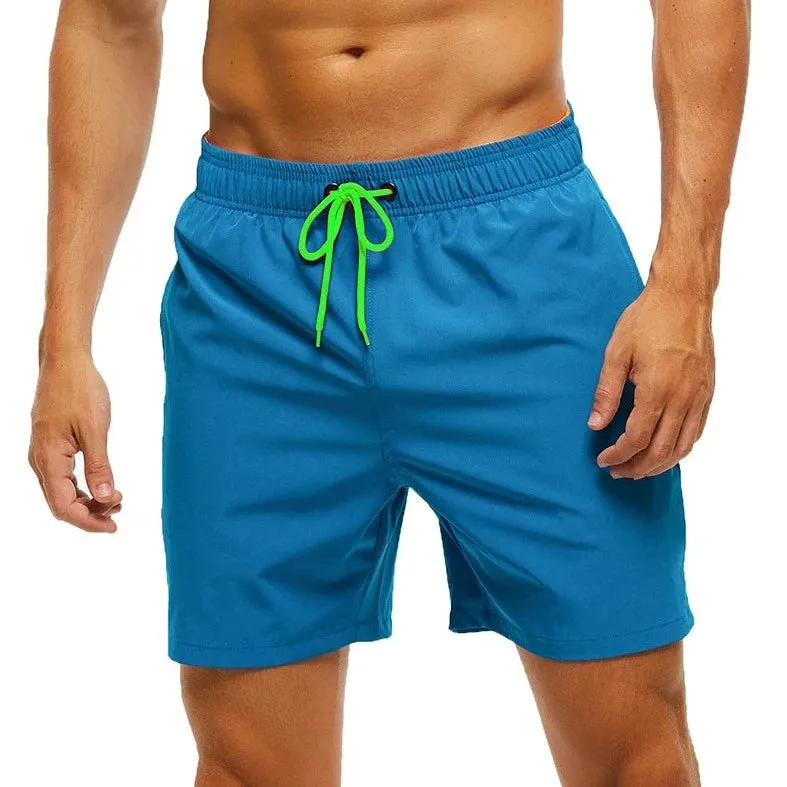 Solid Color Pocketed Board Shorts