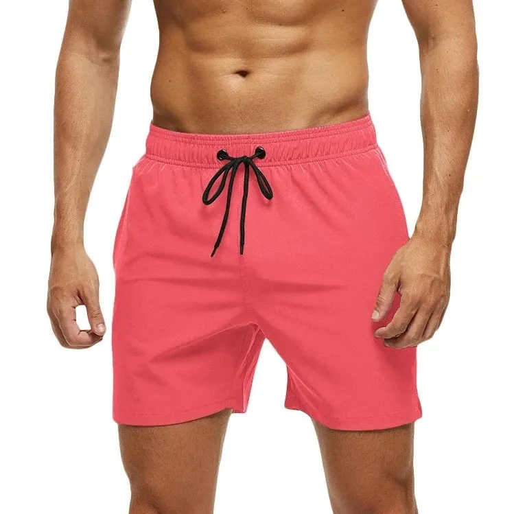 Solid Color Pocketed Board Shorts