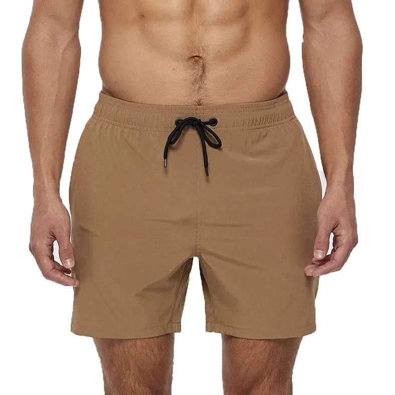 Solid Color Pocketed Board Shorts