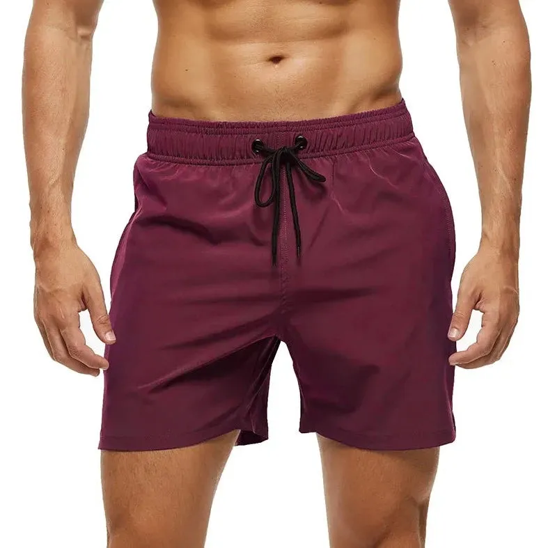 Solid Color Pocketed Board Shorts