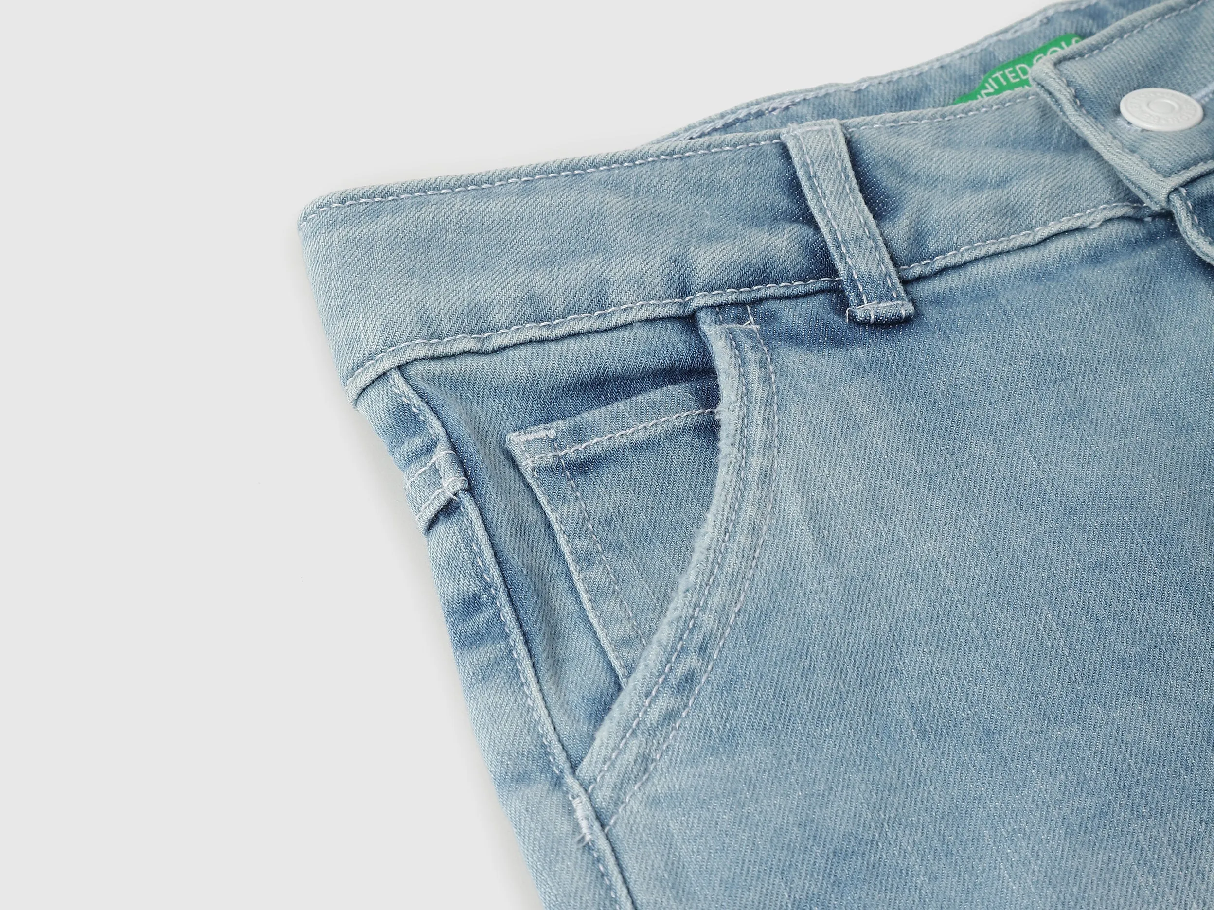 Solid Regular Fit Denim Shorts