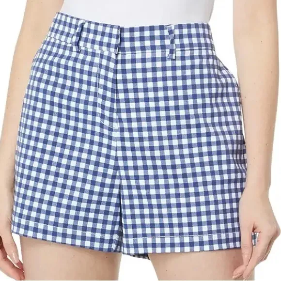 Southern Tide 2 Shorts Inlet Gingham Performance Shorts Nautical Navy NWT