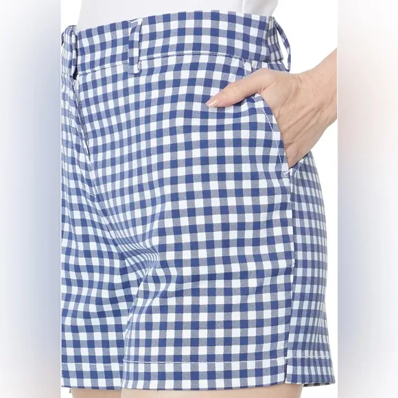 Southern Tide 2 Shorts Inlet Gingham Performance Shorts Nautical Navy NWT