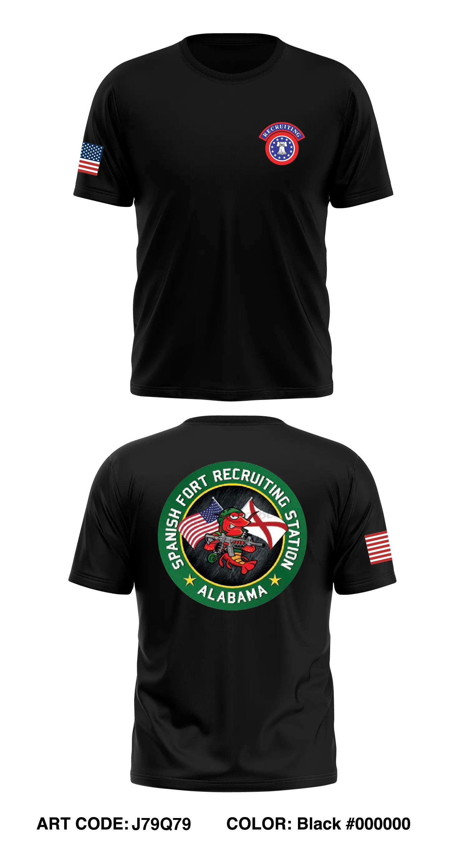 Spanish Fort Recruiting Station Store 1 Core Men's SS Performance Tee - J79Q79