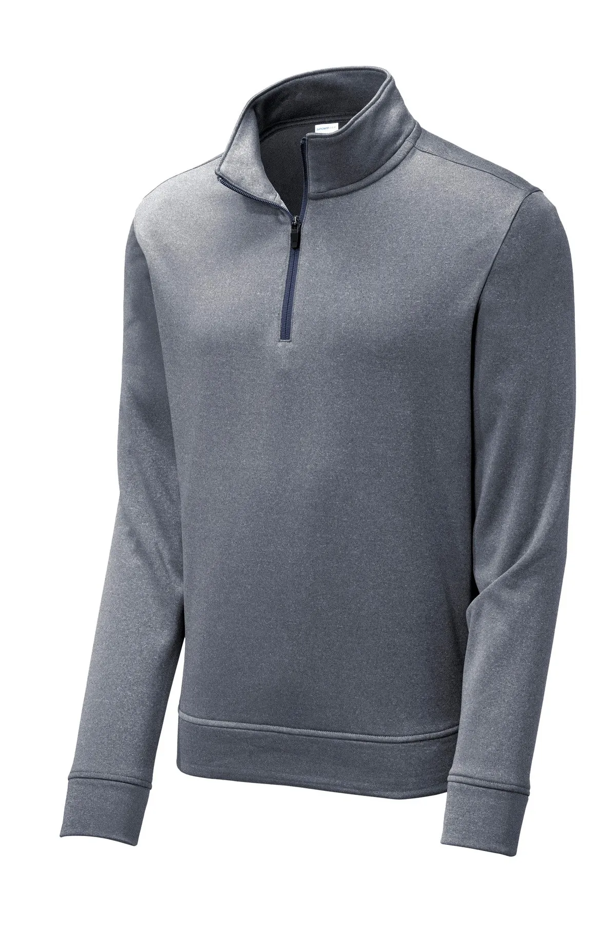 Sport-Tek  PosiCharge  Sport-Wick  Heather Fleece 1/4-Zip Pullover. ST263 True Navy Heather