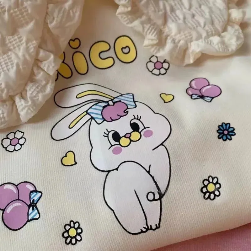 Spring and Autumn Cartoon Top & Pants 2Pcs Set