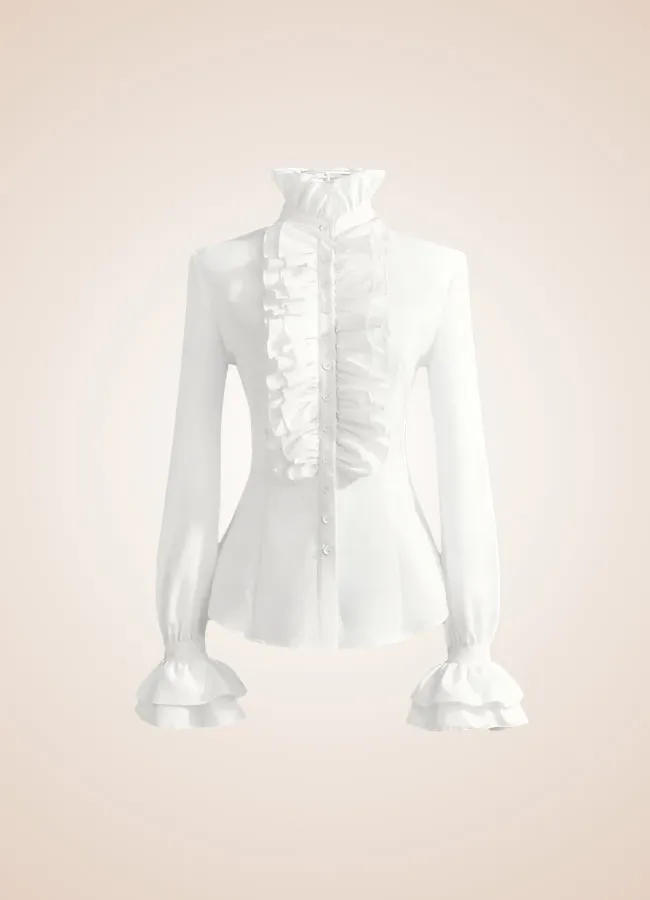 Steampunk High Collar Shirt
